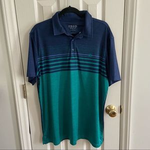 Izod Golf striped Color-block polo shirt